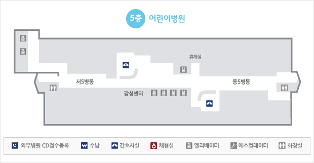 동5병동 안내도